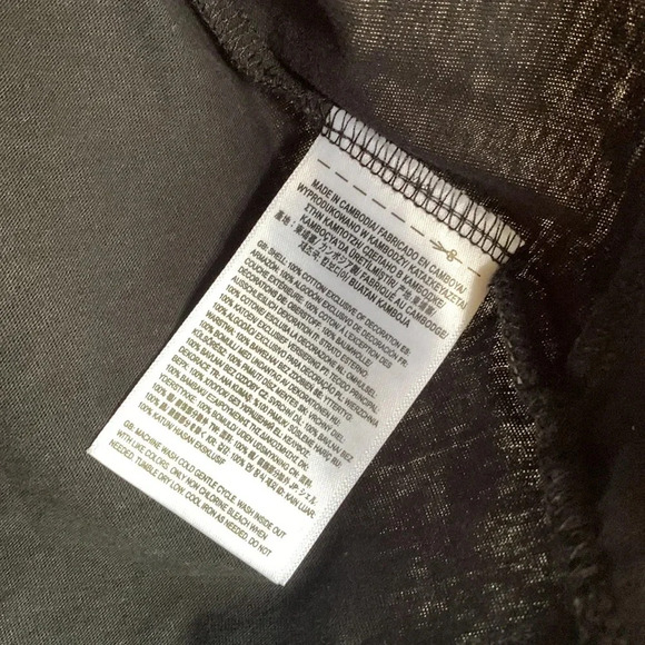 NWT Women’s  VANS black long sleeve top size XL with gathered front - Picture 5 of 8